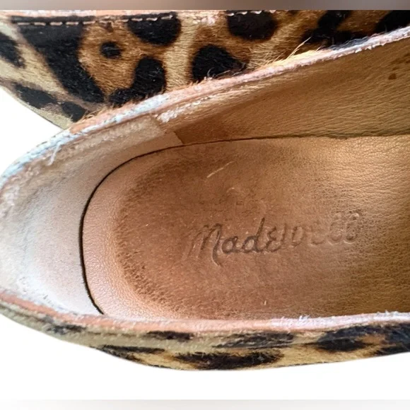 Madewell francés calf hair Leopard-Print Slip-On Loafers in Tan and Black sz 6.5 - Picture 11 of 13
